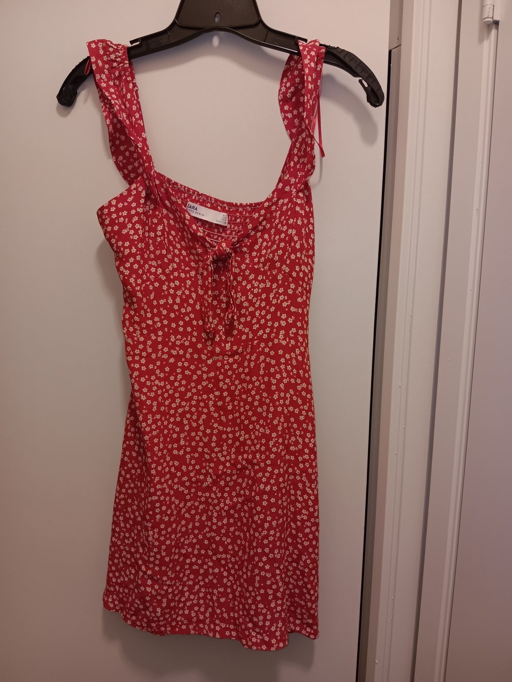 Zara Red Floral Tie-Shoulder Sundress